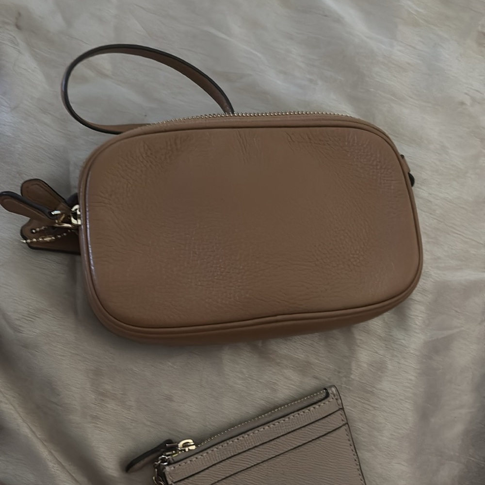 Coach Brown Leather Wristlet and Card Holder Set Bundle - Picture 4 of 13